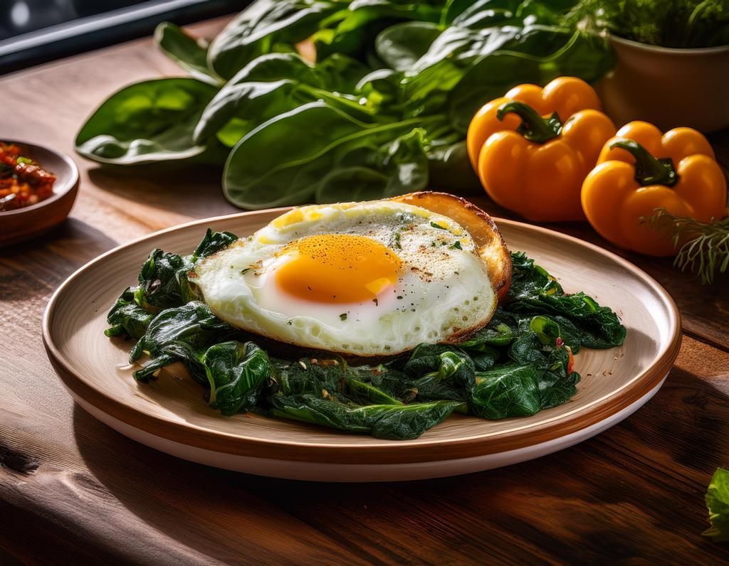 Enhanced Vitamin Absorption: Eggs and Spinach