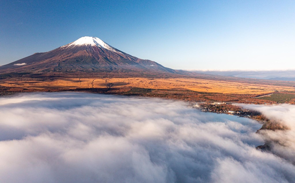 View of Mount Fuji Above Lake Yamanaka